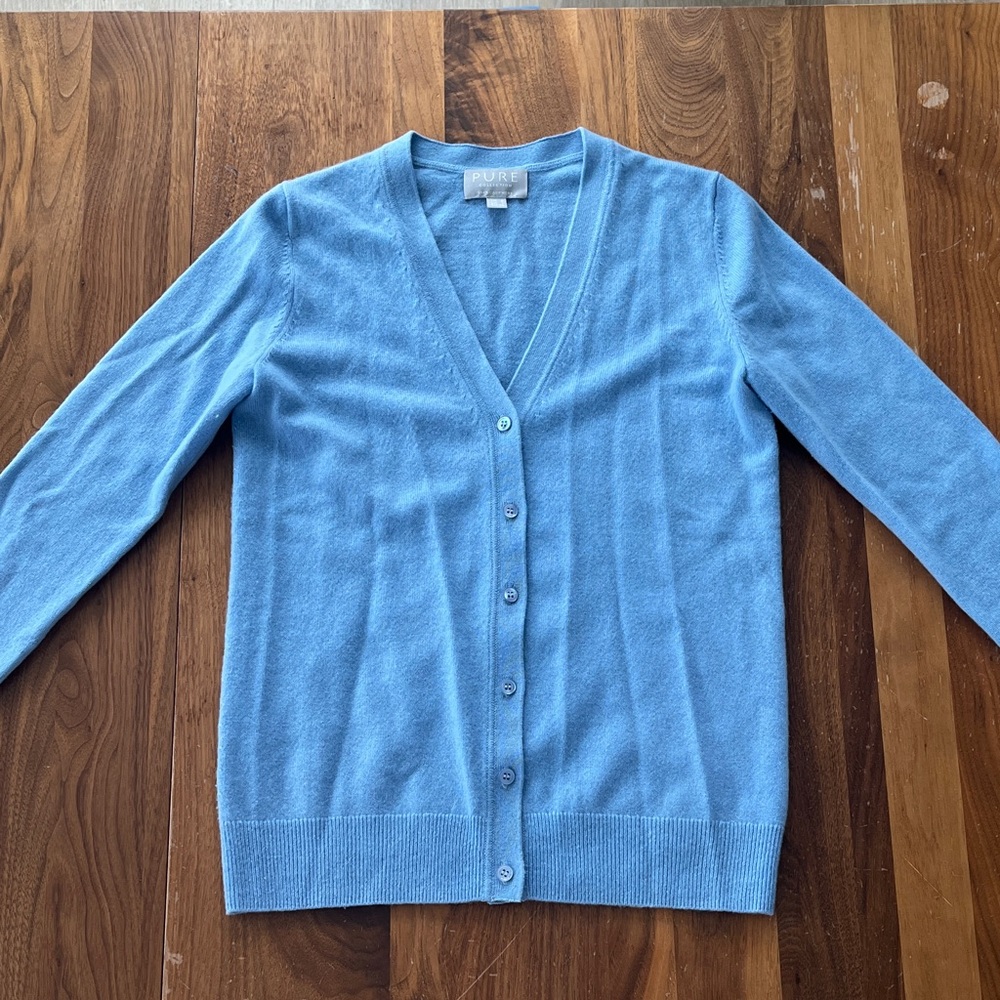 Pure Collection Sky Blue Women's Cardigan